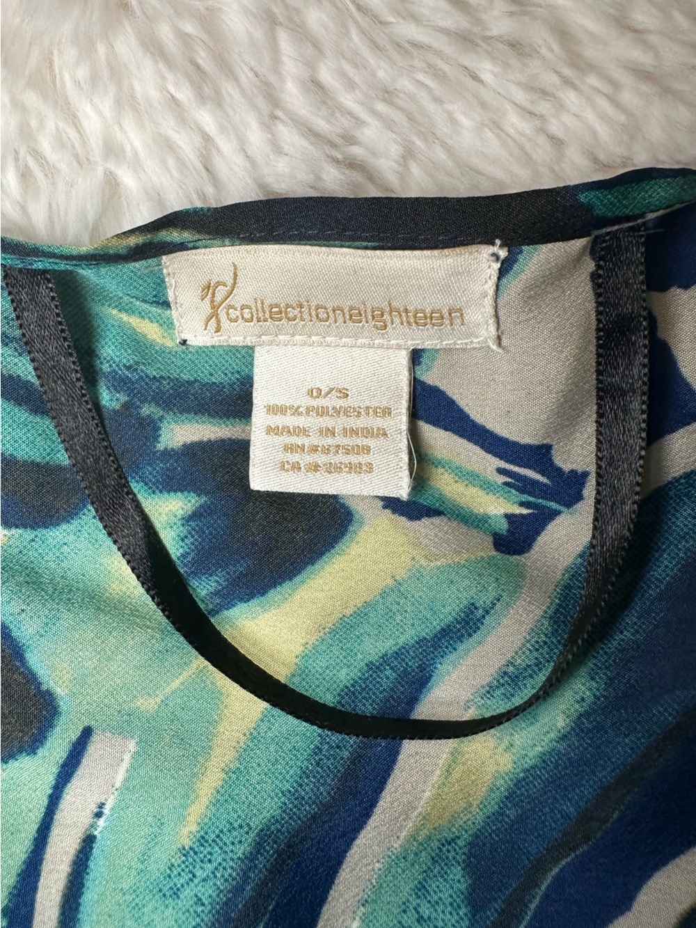 Collection XVIII Tropical Palm Print Beach Cover Up Kimono One Size - Picture 8 of 8